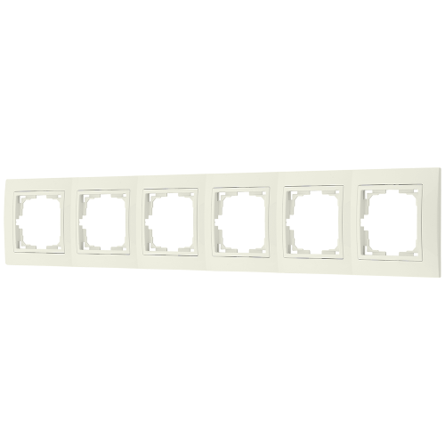 Фотография товара 'Bylectrica Рамка 6-х местная (с несъемной декор. вставкой), серия УЮТ, ЮЛИГ.735212.284-40бежевый'