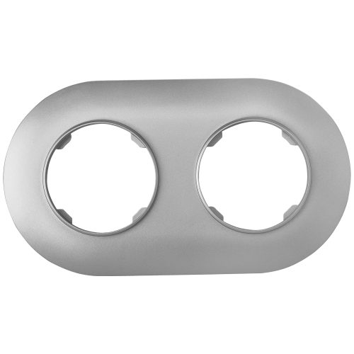 Фотография товара 'Bylectrica Рамка 2-х местная, круг, серия ПРОВАНС круг, ЮЛИГ.735212.499 серебро'