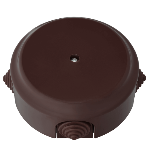 Фотография товара 'Bylectrica Монтажная коробка 94, ОУ с сальниками, серия РЕТРО, КМ-449 шоколад'