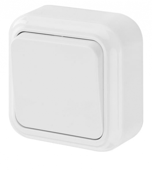 Фотография товара 'Bylectrica Выключатель 1-клавишный ОУ (6 А), серия ПРАЛЕСКА, А16-131'