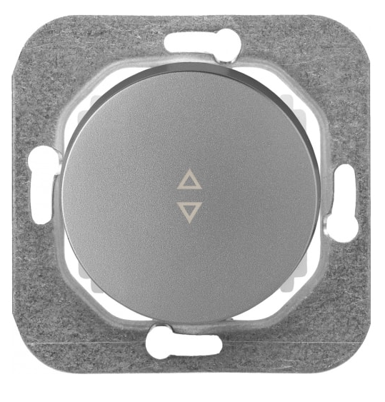 Фотография товара 'Bylectrica Механизм выключателя 1-клавишный проходной, СУ, серия ПРОВАНС, С610-3361 серебро'