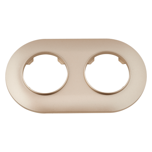 Фотография товара 'Bylectrica Рамка 2-х местная, круг, серия ПРОВАНС круг, ЮЛИГ.735212.499 шампань'