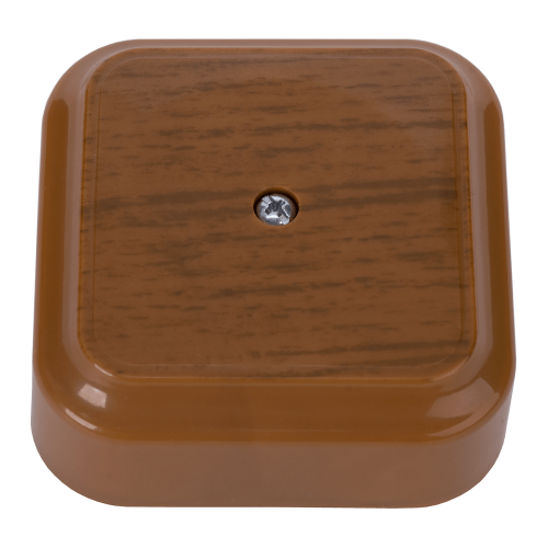 Фотография товара 'Bylectrica Коробка-монтажная для разводки проводов с клеммными колодками (65*65*25 мм), КМ-271 дуб темный'