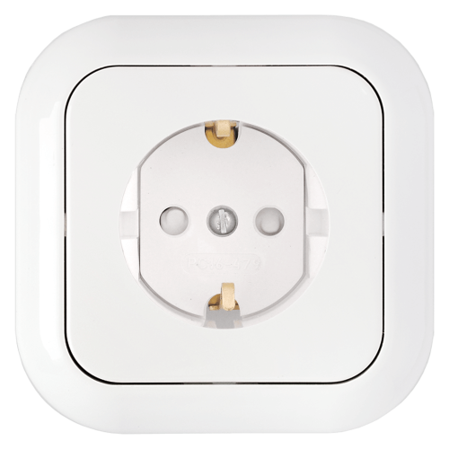Фотография товара 'Bylectrica Розетка 1-местная СУ с заземляющим контактом со шторкой, серия ГАРМОНИЯ, РС16-253'
