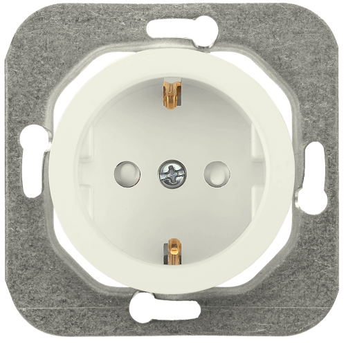Фотография товара 'Bylectrica Механизм розетки 1-местной СУ с заземляющим контактом со шторкой, серия ПРОВАНС, РС16-1406 бежевый'