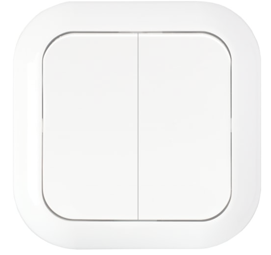 Фотография товара 'Bylectrica Выключатель 2-клавишный СУ IP44, серия ГАРМОНИЯ, С510-819'