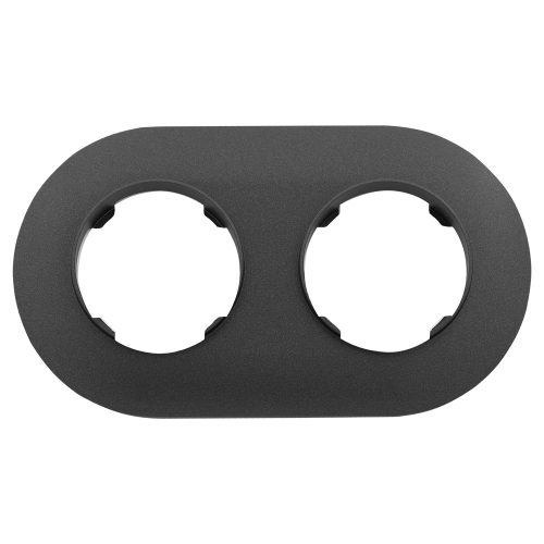 Фотография товара 'Bylectrica Рамка 2-х местная, круг, серия ПРОВАНС круг, ЮЛИГ.735212.499 графит'