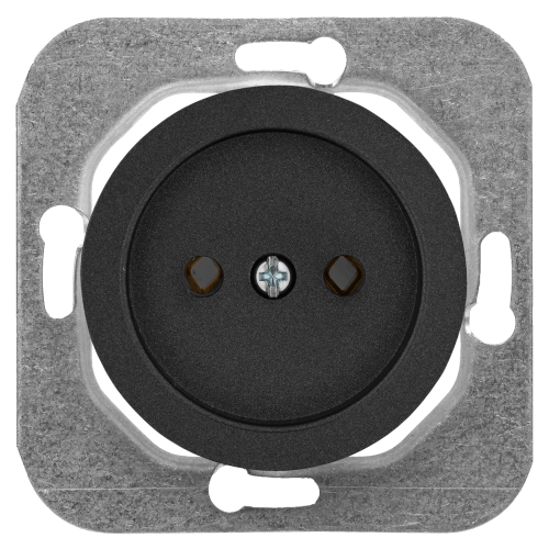 Фотография товара 'Bylectrica Механизм розетки 1-местной СУ без заземляющего контакта, серия ПРОВАНС, РС16-1401 графит'