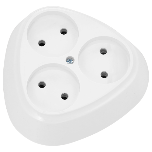 Фотография товара 'Bylectrica Розетка 3-местная ОУ (треугольная), серия ПРАЛЕСКА, РА16-111'