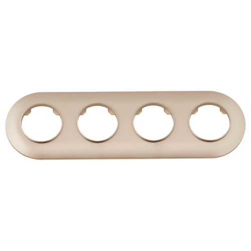 Фотография товара 'Bylectrica Рамка 4-х местная, круг, серия ПРОВАНС круг, ЮЛИГ.735212.503 шампань'