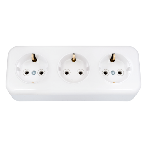 Фотография товара 'Bylectrica Розетка 3-местная ОУ, РА16-243'