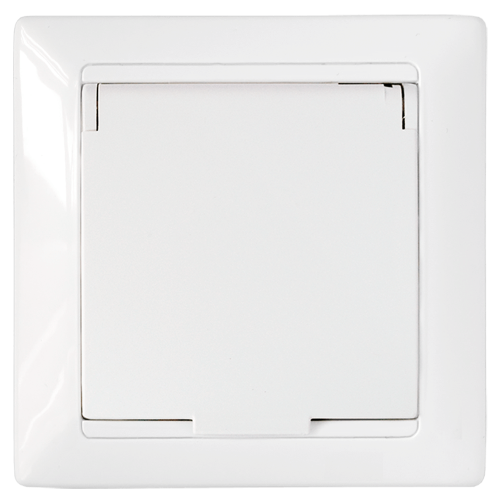 Фотография товара 'Bylectrica Розетка 1-местная СУ с заземляющим контактом со шторкой с крышкой, серия СТИЛЬ, РС16-364'