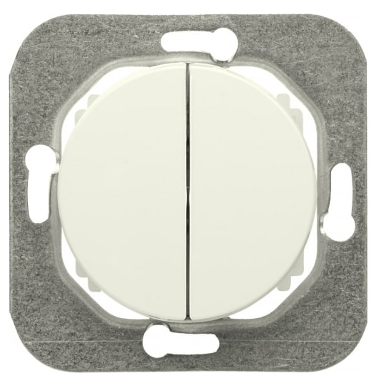 Фотография товара 'Bylectrica Механизм выключателя 2-клавишный СУ, серия ПРОВАНС, С510-3302 бежевый'