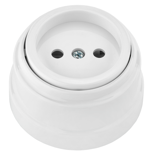 Фотография товара 'Bylectrica Розетка 1-местная без заземляющего контакта 16А ОУ, серия РЕТРО, РА16-0201'