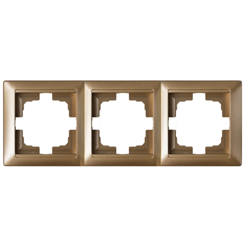 Фотография товара 'Bylectrica Рамка 3-х местная, серия СТИЛЬ, ЮЛИГ.735212.216 бронза'