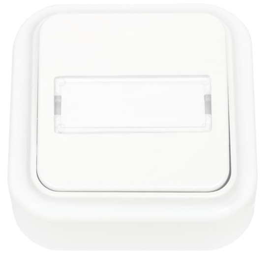 Фотография товара 'Bylectrica Выключатель 1-клавишный ОУ с биркой, серия ПРАЛЕСКА, А110-746'