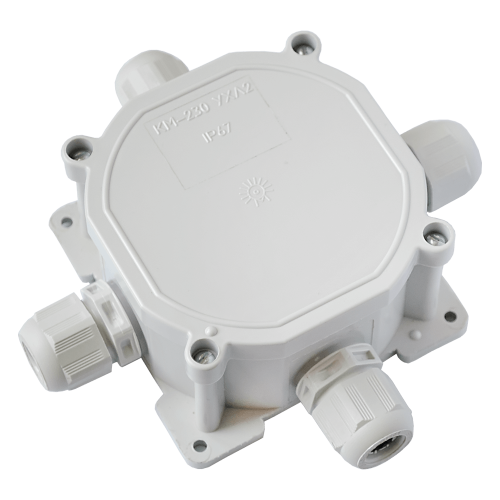 Фотография товара 'Bylectrica Коробка монтажная с клеммными колодками при открытой разводке (4 ввода) IP67, КМ-230'