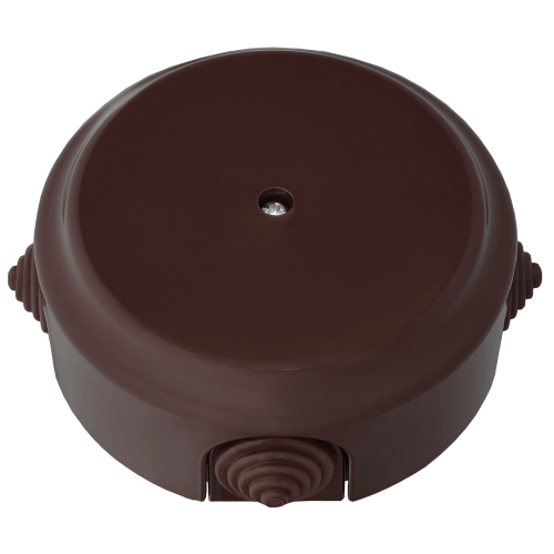 Фотография товара 'Bylectrica Монтажная коробка 124, ОУ с сальниками, серия РЕТРО, КМ-447 шоколад'