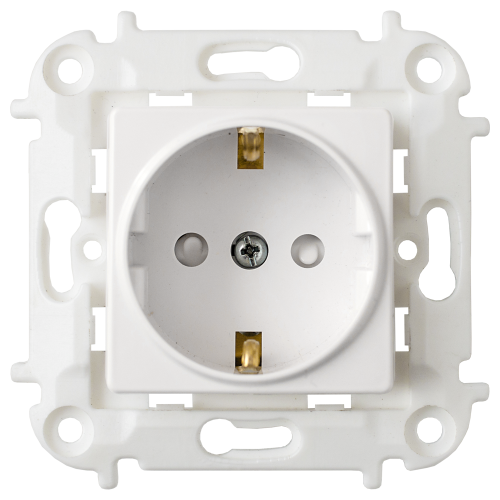 Фотография товара 'Bylectrica Механизм розетки 1-местной СУ с заземляющим контактом со шторкой, серия МАСТЕР, РС16-1006'