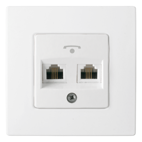 Фотография товара 'Bylectrica Розетка телефонная 2-х местная, серия МАСТЕР, ТР24-5002'