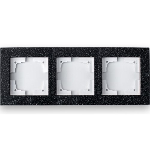 Фотография товара 'Bylectrica Рамка 3-х местная, серия СТИЛЬ-ЭЛИТ, ЮЛИГ.686251.113 оникс'