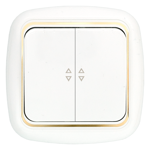 Фотография товара 'Bylectrica Выключатель 2-клавишный, скрытая установка, 10А, проходной, серия ГАРМОНИЯ ЛЮКС, С(6+6) 10-843 з'