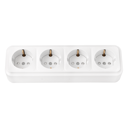 Фотография товара 'Bylectrica Розетка 4-местная ОУ с заземляющим контактом со шторкой, серия ПРАЛЕСКА, РА16-278'