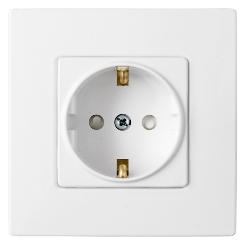 Фотография товара 'Bylectrica Розетка 1-местная СУ с заземляющим контактом со шторкам, серия МАСТЕР, РС16-0006'