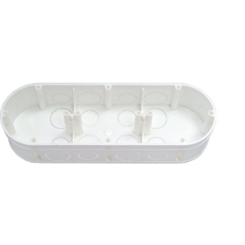 Фотография товара 'Bylectrica Коробка для 3-х местной рамочно-узловой сборки (для бетона и кирпича, 212х70х42 мм), К-214'