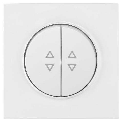 Фотография товара 'Bylectrica Выключатель 2-клавишный проходной, СУ, серия ПРОВАНС квадрат, С(6+6) 10-2363'
