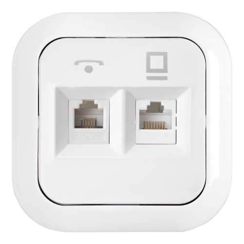 Фотография товара 'Bylectrica Розетка комбинированная оконечная (комп+тел), серия ГАРМОНИЯ, ТРК-005'