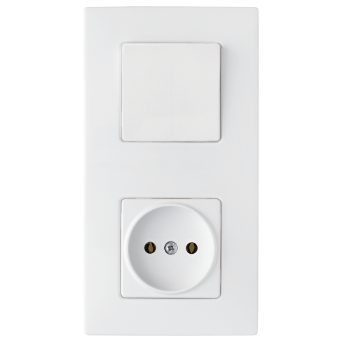 Фотография товара 'Bylectrica Блок 1 выключатель + розетка скрытой установки, серия МАСТЕР, В-РЦ-7011'