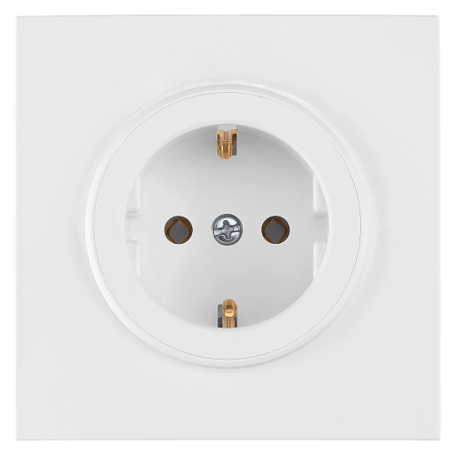 Фотография товара 'Bylectrica Розетка 1-местная СУ с заземляющим контактом, серия ПРОВАНС квадрат, РС16-0302'