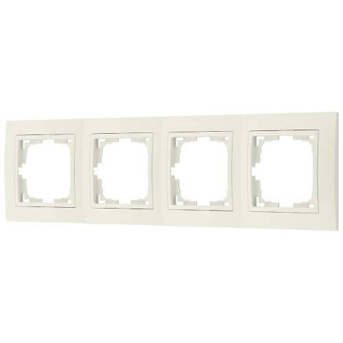 Фотография товара 'Bylectrica Рамка 4-х местная (с несъемной декор. вставкой), серия УЮТ, ЮЛИГ.735212.282-40бежевый'
