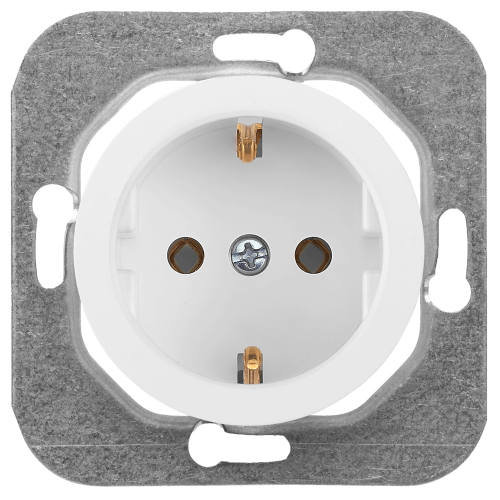 Фотография товара 'Bylectrica Механизм розетки 1-местной СУ с заземляющим контактом, серия ПРОВАНС, РС16-1402'