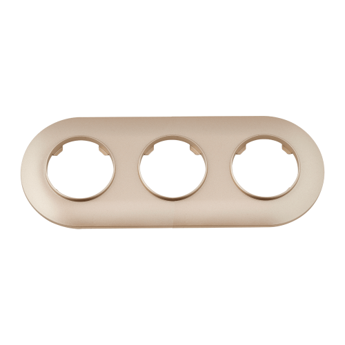 Фотография товара 'Bylectrica Рамка 3-х местная, круг, серия ПРОВАНС круг, ЮЛИГ.735212.501 шампань'