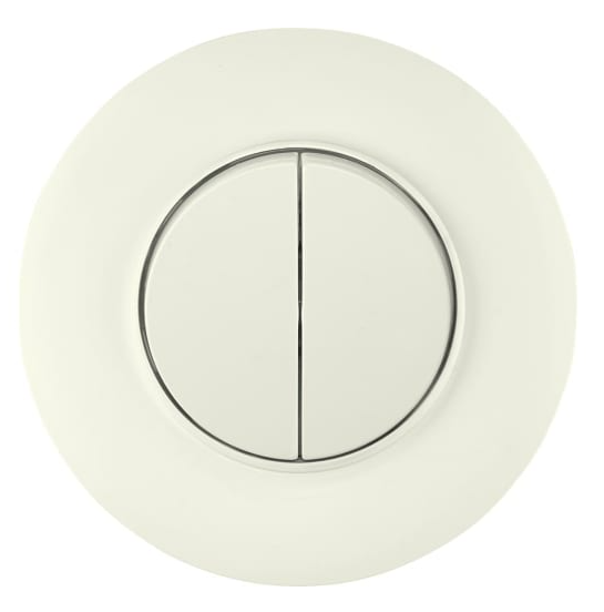 Фотография товара 'Bylectrica Выключатель 2-клавишный СУ, серия ПРОВАНС круг, С510-2402 бежевый'