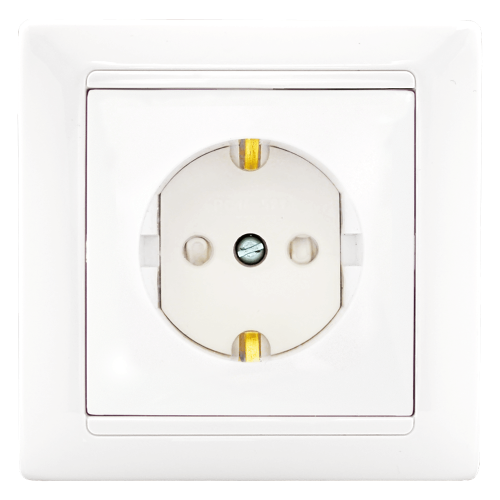 Фотография товара 'Bylectrica Розетка 1-местная СУ с заземляющим контактом со шторкой, серия СТИЛЬ, РС16-317'