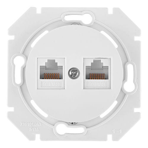 Фотография товара 'Bylectrica Механизм компьютерной розетки 2-местной кат 6е, СУ, серия ПРОВАНС, РК216-6312'