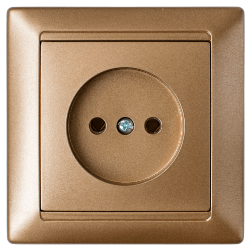 Фотография товара 'Bylectrica Розетка 1-местная СУ без заземляющего контакта, серия СТИЛЬ, РС16-305 бронза'