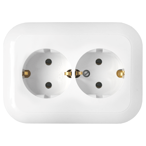 Фотография товара 'Bylectrica Розетка 2-местная СУ с заземляющим контактом, серия ГАРМОНИЯ, РС16-239'