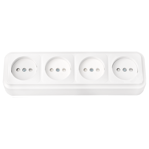 Фотография товара 'Bylectrica Розетка 4-местная ОУ со шторкой, серия ПРАЛЕСКА, РА16-277'