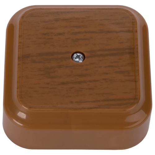 Фотография товара 'Bylectrica Коробка-монтажная для разводки проводов с клеммными колодками (95*95*29 мм), КМ-273 дуб темный'