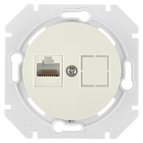 Фотография товара 'Bylectrica Механизм компьютерной розетки 1-местной кат 6е, СУ, серия ПРОВАНС, РК18-6311 бежевый'