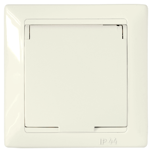 Фотография товара 'Bylectrica Розетка 1-местная СУ с заземляющим контактом IP44, серия СТИЛЬ, РС16-312 бежевый'