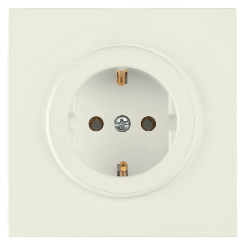 Фотография товара 'Bylectrica Розетка 1-местная СУ с заземляющим контактом, серия ПРОВАНС квадрат, РС16-0302 бежевый'