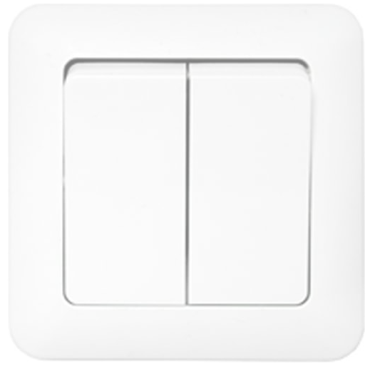 Фотография товара 'Bylectrica Выключатель 2-клавишный СУ (10А), серия ПАРИТЕТ, С510-783'