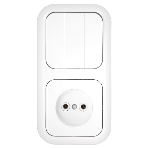 Фотография товара 'Bylectrica Блок 3 выключателя + розетка СУ, серия ГАРМОНИЯ, 3В-РЦ-661'