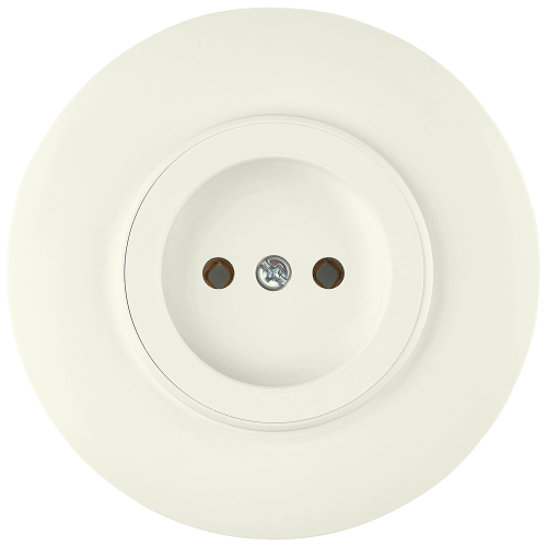 Фотография товара 'Bylectrica Розетка 1-местная СУ без заземляющего контакта (92 мм), серия ПРОВАНС круг, РС16-0401 бежевый'