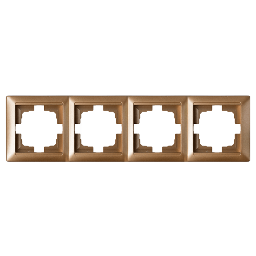 Фотография товара 'Bylectrica Рамка 4-х местная, серия СТИЛЬ, ЮЛИГ.735212.217 бронза'